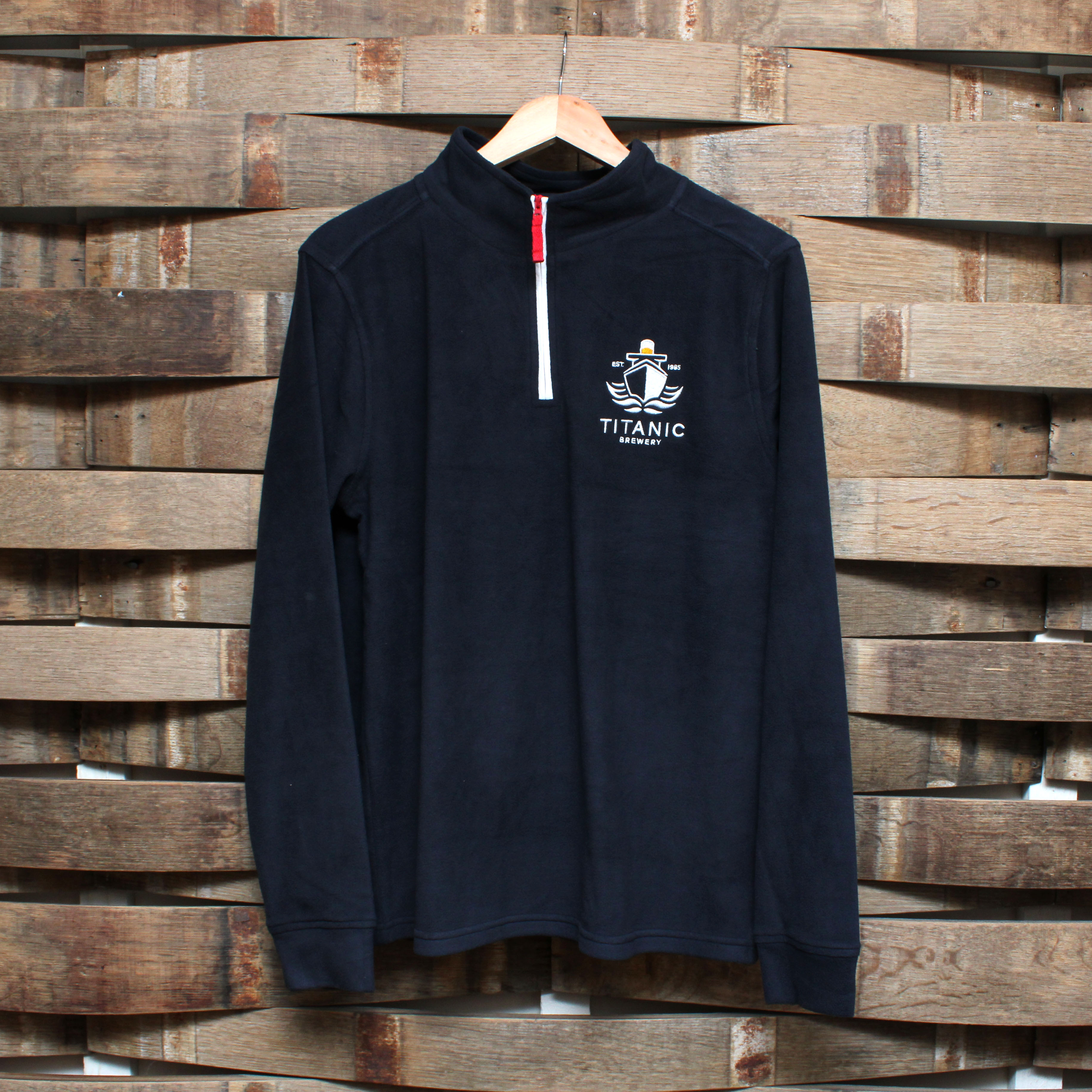 Navy 1/4 Zip Fleece Large